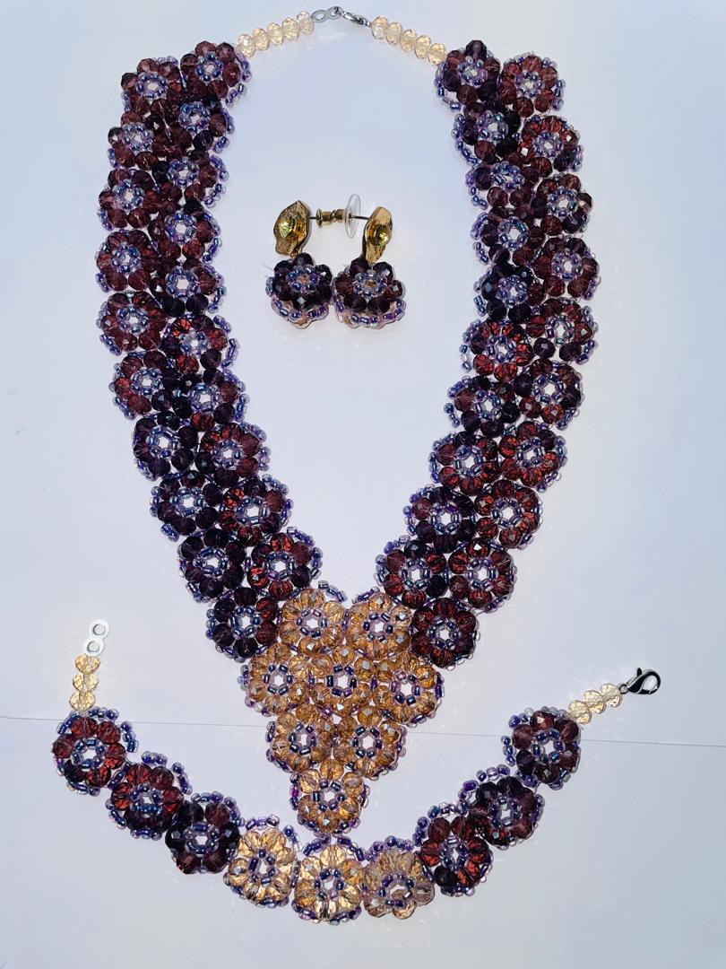 Jewelry set Violet & Silver